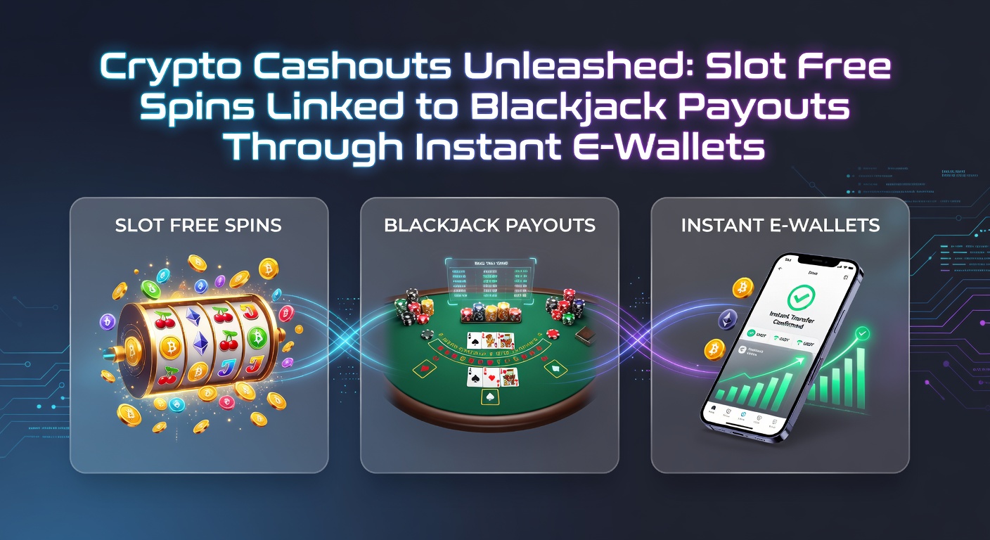 Schermafbeelding van een online casino-interface met crypto-wallet integratie, slot free spins en blackjack-tafels die naadloos samenkomen