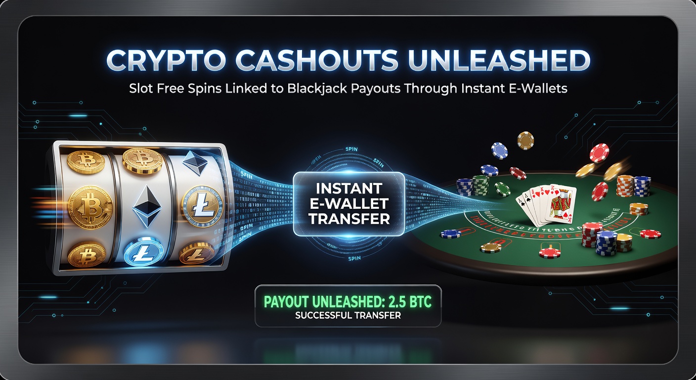 Close-up van een mobiel scherm met crypto-transactie in een casino-app, blackjack chips die overgaan in slot-symbolen en een e-wallet bevestiging