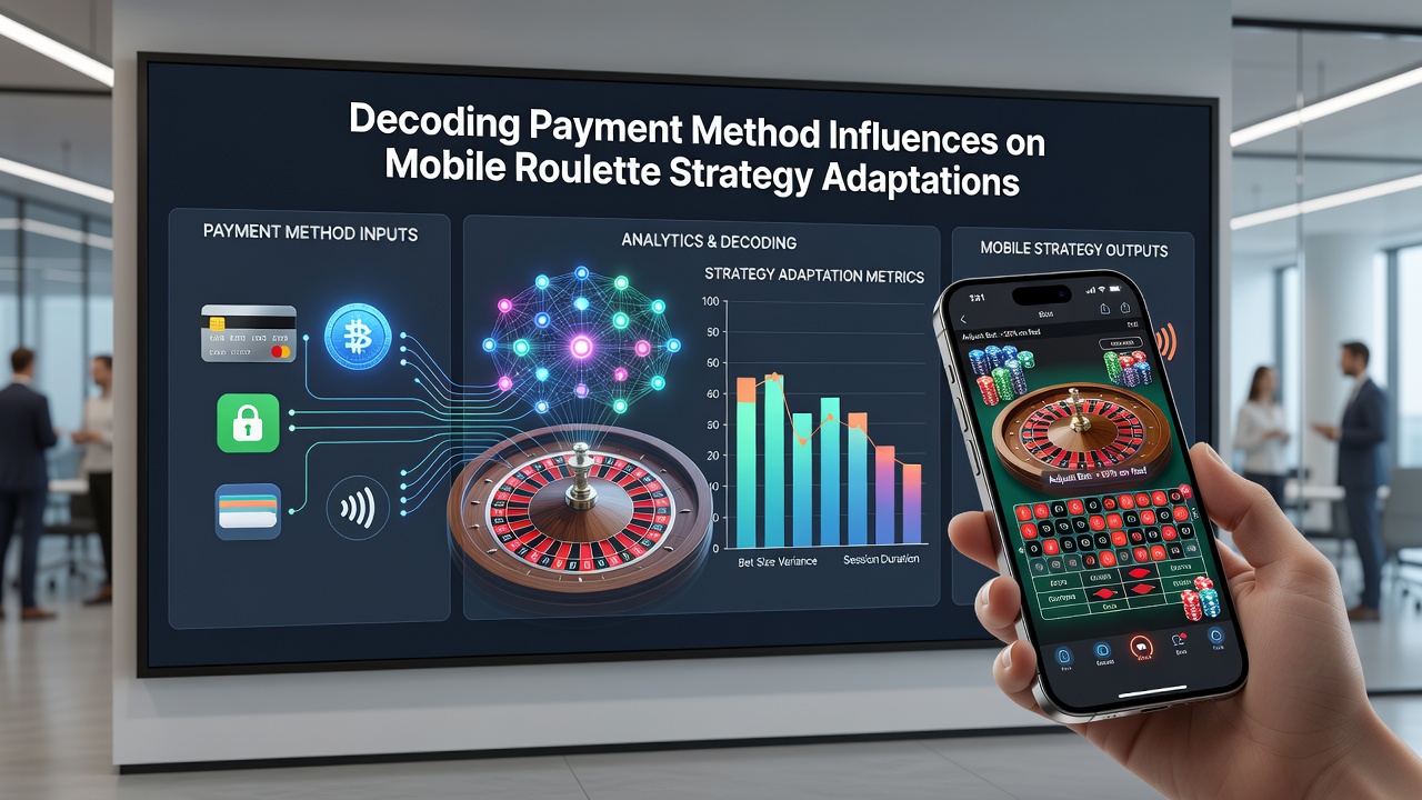 Grafiek die betalingsmethoden en roulette inzetpatronen vergelijkt op mobiele apparaten