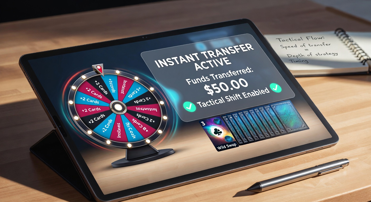 Detailopname van een handheld scherm met blackjack en directe overdracht indicators tijdens het spel
