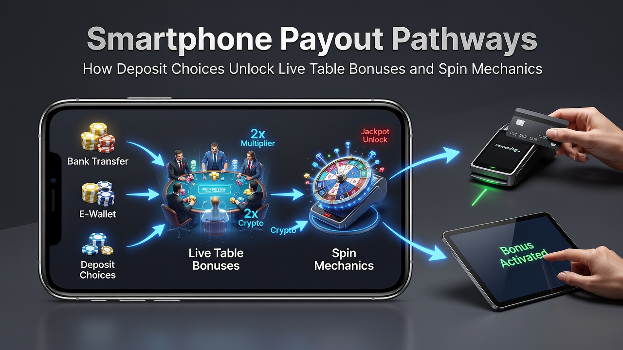 Live dealer tafel op smartphone met bonusindicatoren en spinopties