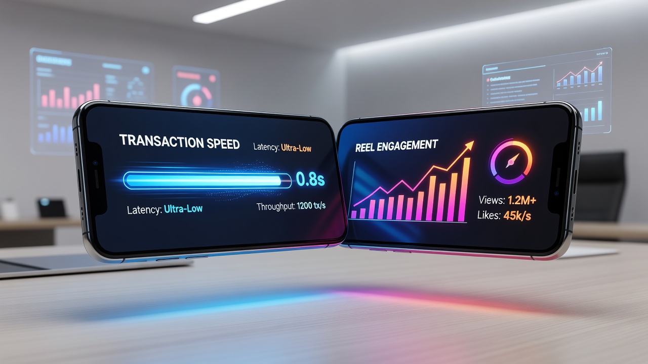 Handheld device met snelle transacties en draaiende reels op een mobiel casino platform