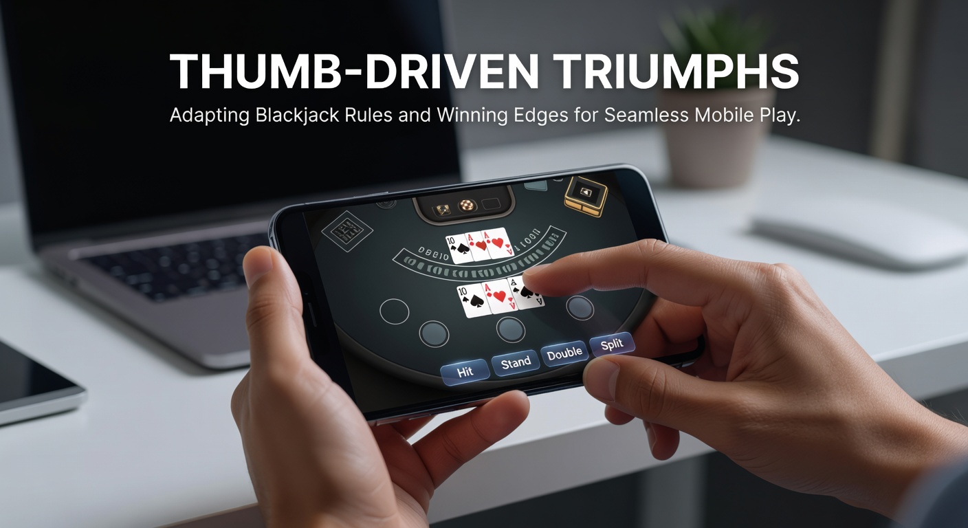 Vergelijking van blackjack-interfaces: links een desktopversie met muisbediening, rechts een mobiele app met duimgeoptimaliseerde knoppen en snellere animaties