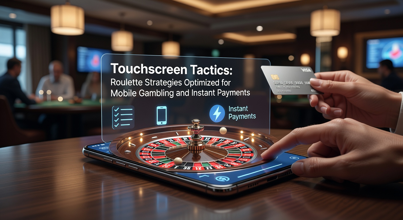 Mobiele roulette op touchscreen met vingerbewegingen voor snelle inzetten